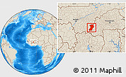 Shaded Relief Location Map of Kenedougou