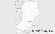 Silver Style Simple Map of Kenedougou