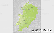 Physical 3D Map of Kossi, lighten, desaturated