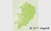 Physical 3D Map of Kossi, lighten