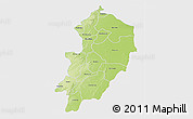 Physical 3D Map of Kossi, single color outside