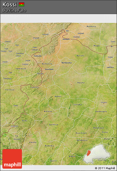 Satellite 3D Map of Kossi