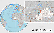 Gray Location Map of Kombori, highlighted country, highlighted parent region