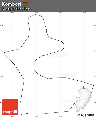 Blank Simple Map of Kombori, cropped outside