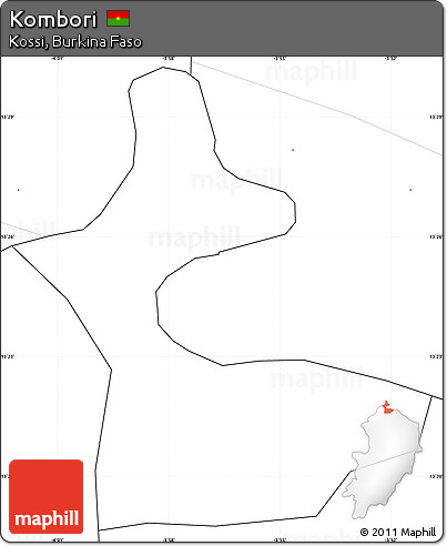 Blank Simple Map of Kombori, no labels