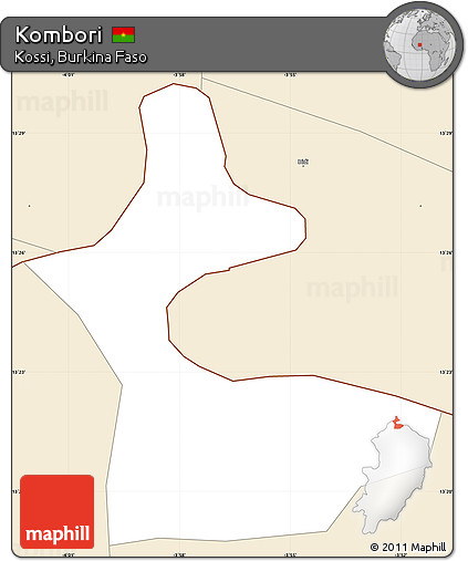 Classic Style Simple Map of Kombori