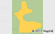 Savanna Style Simple Map of Kombori, single color outside