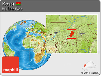 Physical Location Map of Kossi