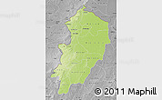 Physical Map of Kossi, desaturated
