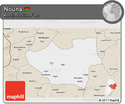Classic Style 3D Map of Nouna