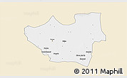 Classic Style 3D Map of Nouna, single color outside