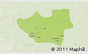 Physical 3D Map of Nouna, lighten