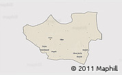 Shaded Relief 3D Map of Nouna, cropped outside