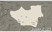 Shaded Relief 3D Map of Nouna, darken