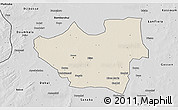 Shaded Relief 3D Map of Nouna, desaturated
