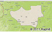 Shaded Relief 3D Map of Nouna, physical outside