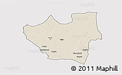 Shaded Relief 3D Map of Nouna, single color outside