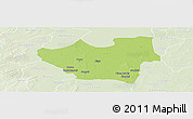 Physical Panoramic Map of Nouna, lighten