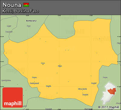 Savanna Style Simple Map of Nouna