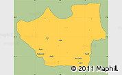 Savanna Style Simple Map of Nouna, single color outside