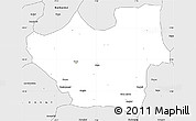 Silver Style Simple Map of Nouna