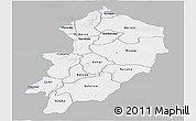 Gray Panoramic Map of Kossi, single color outside