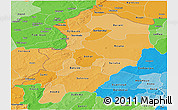 Political Shades Panoramic Map of Kossi