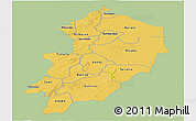 Savanna Style Panoramic Map of Kossi, single color outside