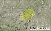 Satellite 3D Map of Sami, semi-desaturated