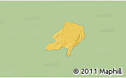 Savanna Style 3D Map of Sami, single color outside