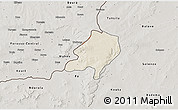 Shaded Relief 3D Map of Sami, semi-desaturated