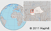 Gray Location Map of Sami, highlighted country, highlighted parent region, within the entire country