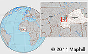 Gray Location Map of Sami, highlighted country, highlighted parent region