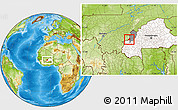 Physical Location Map of Sami, highlighted country, highlighted parent region