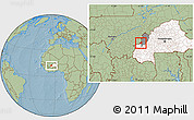 Savanna Style Location Map of Sami, highlighted country, highlighted parent region, hill shading