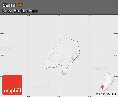 Silver Style Map of Sami, single color outside
