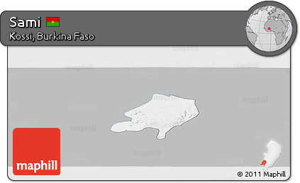 Gray Panoramic Map of Sami, single color outside
