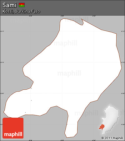 Gray Simple Map of Sami, cropped outside