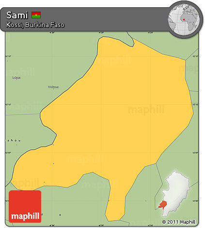 Savanna Style Simple Map of Sami