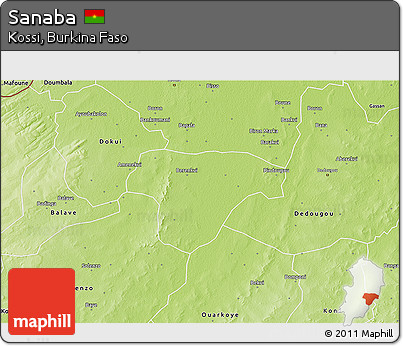 Physical 3D Map of Sanaba