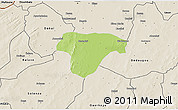 Physical 3D Map of Sanaba, shaded relief outside