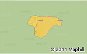 Savanna Style 3D Map of Sanaba, single color outside