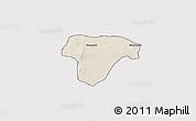 Shaded Relief 3D Map of Sanaba, cropped outside