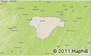 Shaded Relief 3D Map of Sanaba, physical outside