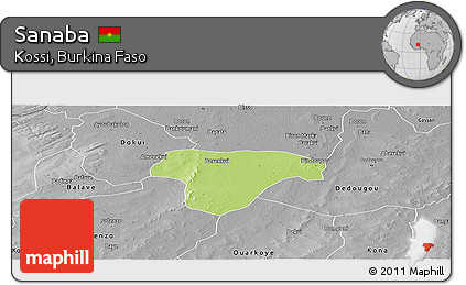 Physical Panoramic Map of Sanaba, desaturated