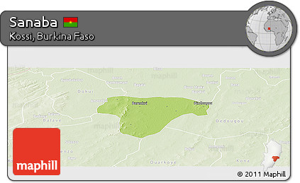 Physical Panoramic Map of Sanaba, lighten