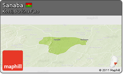 Physical Panoramic Map of Sanaba, lighten