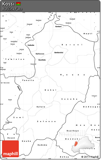 Blank Simple Map of Kossi