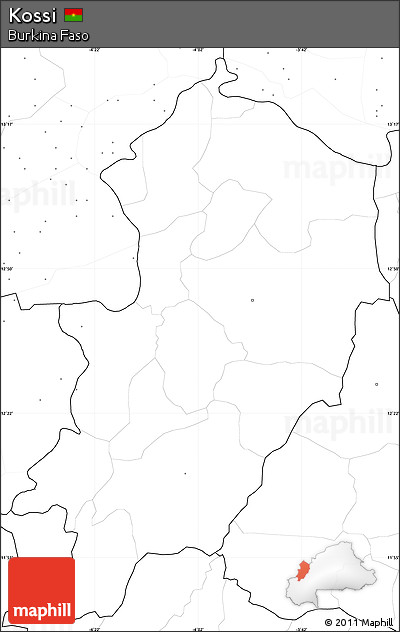 Blank Simple Map of Kossi, no labels