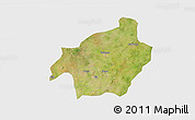 Satellite 3D Map of Solenzo, single color outside